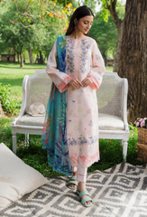 Summer Breeze By Humdum Unstitched 3 Piece Printed Emb Lawn Collection'2025-D-07