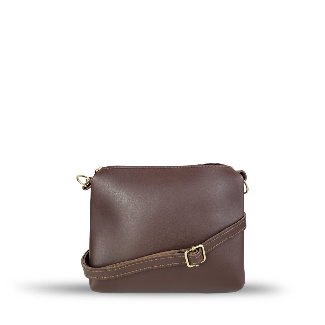 Crimson Pouch Choco women's handbag in choco by Bag X