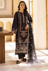 Zarwisha By Humdum Unstitched 3 Piece Digital Printed Emb Lawn Collection'2025-D-02