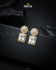 Daphne Earrings Golden White - Zeesy Jewellery