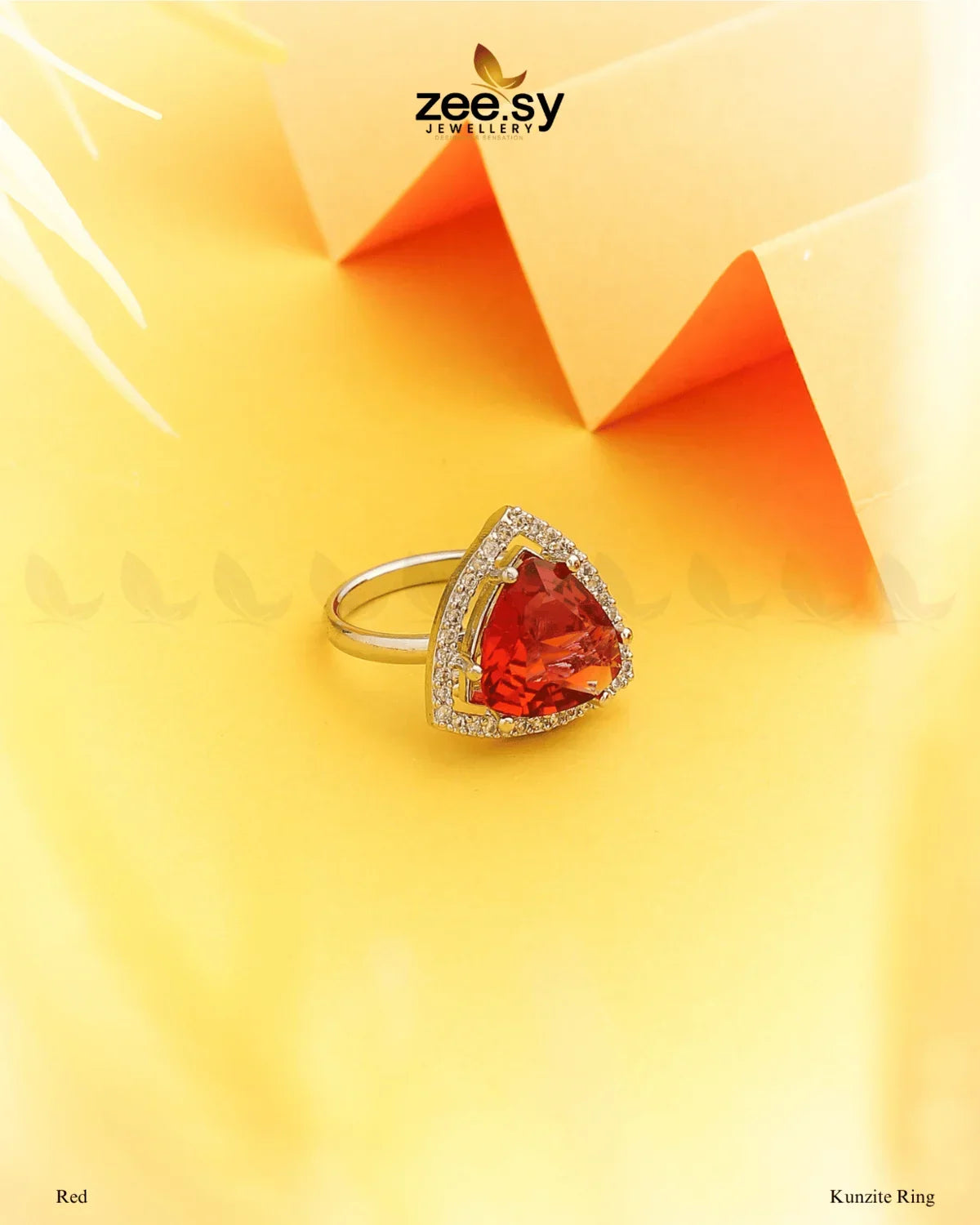 Kunzite Ring Red - Zeesy Jewellery
