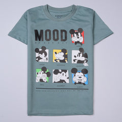 Kjunction Boys Half Sleeves-Printed T-Shirt (mood)