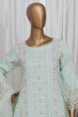 Bin Saeed Stitched 3 Piece Luxury Emb Frock Suit-RTS-2297-Green