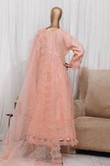 Bin Saeed Stitched 3 Piece Luxury Emb Frock Collection'2025-STS-2299-Peach