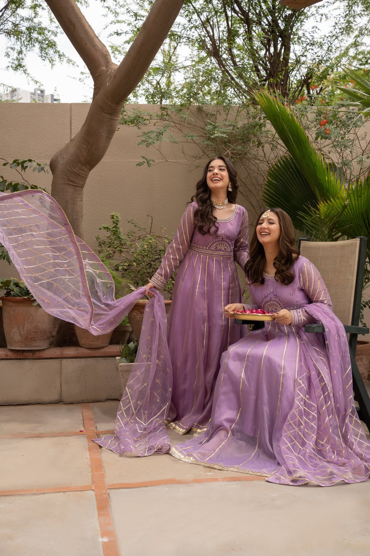 Omal By Komal Stitched 3 Piece Summer Collection'2025-HOOR (Frock & Dupatta)
