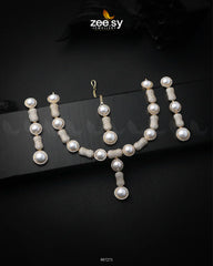 Perlaura Necklace Set Golden - Zeesy Jewellery