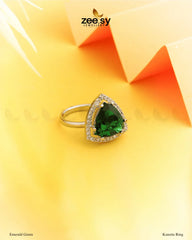 Kunzite Ring Emerald Green - Zeesy Jewellery