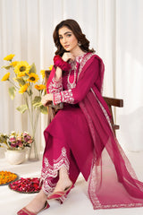 Tiraz Stitched 3 Piece Summer Suit-Dilara