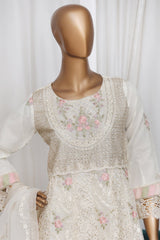 Bin Saeed Stitched 3 Piece Luxury Emb Frock Collection'2025-ZEF-2300-White