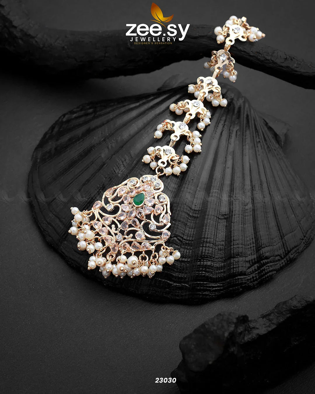 Elegance Bindiya Green - Zeesy Jewellery