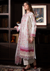 Meerak Stitched 3 Piece Emb Lawn Suit-AUREMYST