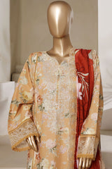 Signature By Sada Bahar Stitched 3 Piece Festive Emb Lawn Vol-02 Suit-PD-234-FAWN