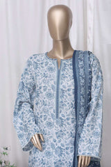 Bin Saeed Stitched 3 Piece Printed Cotton Vol-01 Suit-WC-2365-Ferozi