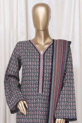 Bin Saeed Stitched 3 Piece Printed Cotton Vol-01 Suit-WC-2367-Blue