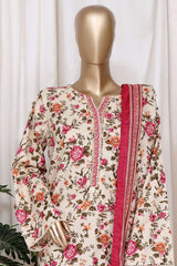 Bin Saeed Stitched 3 Piece Printed Cotton Vol-01 Suit-WC-2377-Skin