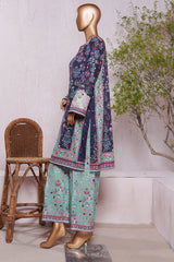 Bin Saeed Stitched 2 Piece Exc Co Ords Cotton Vol-02 Collection'2025-WC-2386-Blue