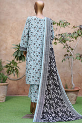 Bin Saeed Stitched 3 Piece Exclusive Printed Khaddar Vol-04 Suit-WK-2392-Ferozi