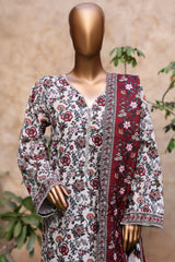 Bin Saeed Stitched 3 Piece Exclusive Printed Khaddar Vol-04 Suit-WK-2397-Skin