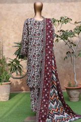 Bin Saeed Stitched 3 Piece Exclusive Printed Khaddar Vol-04 Suit-WK-2397-Skin