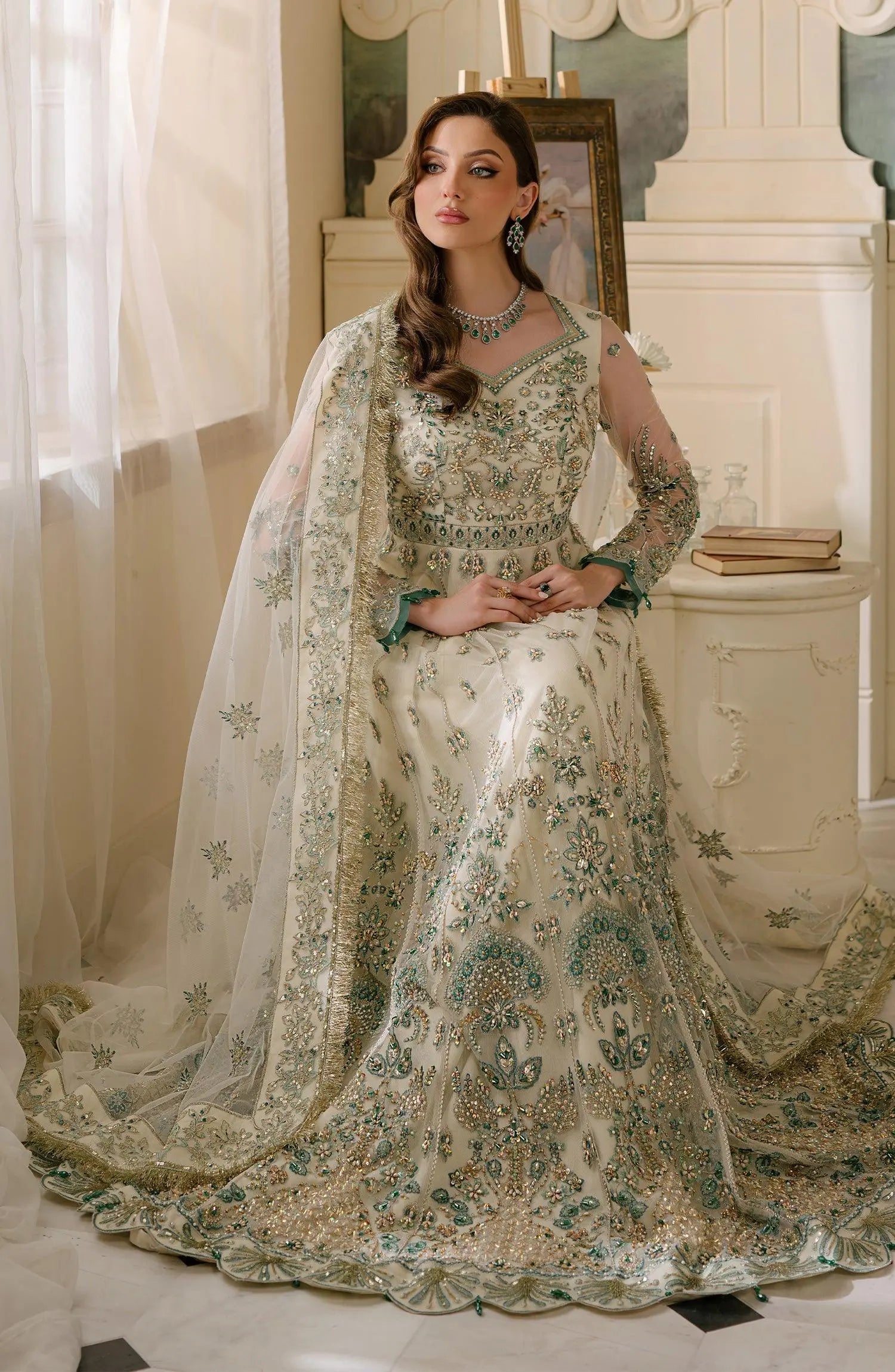 Reve Royal By Fabiha Fatima Unstitched 3 Piece Formals Collection'2025-Pearl