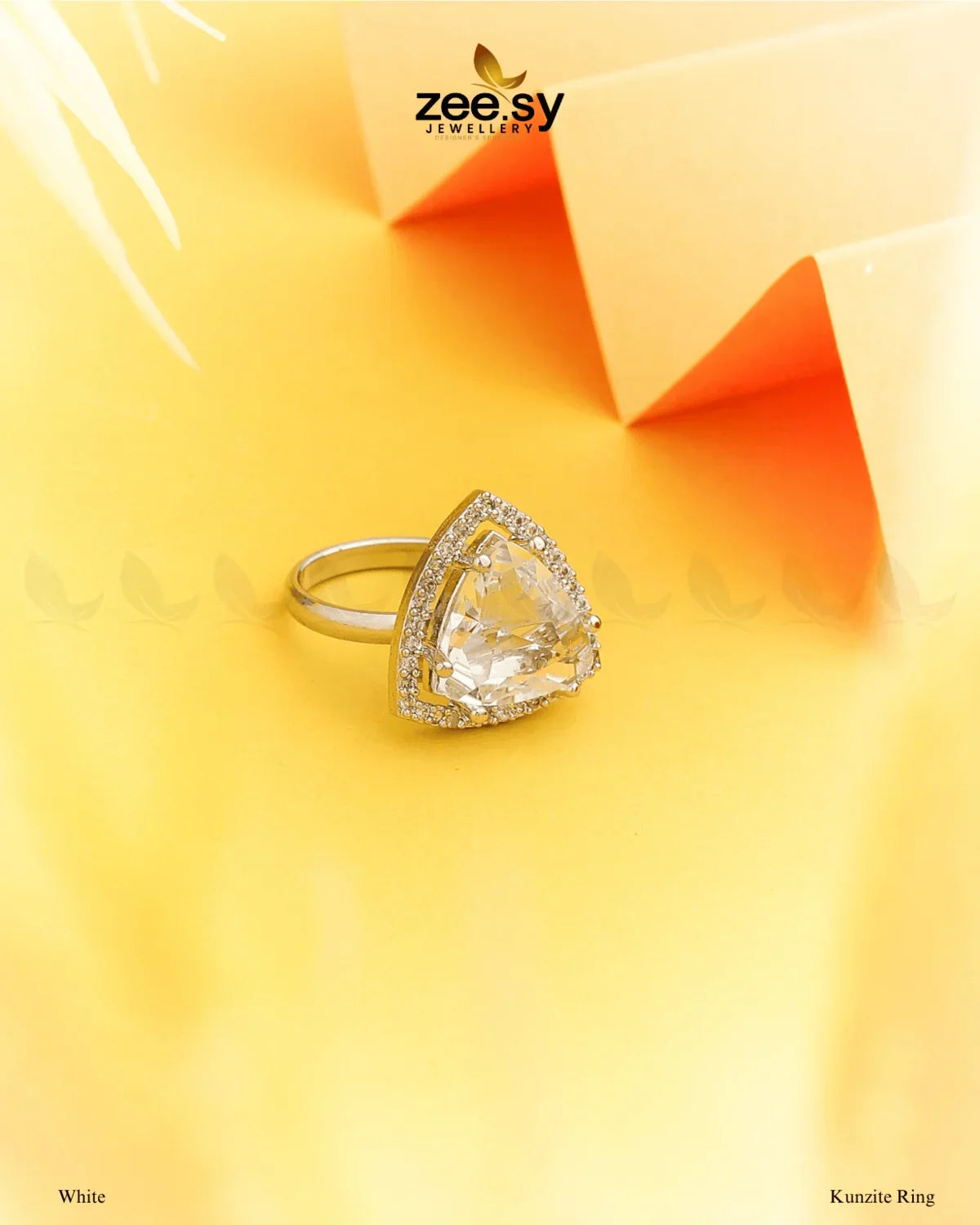 Kunzite Ring White - Zeesy Jewellery