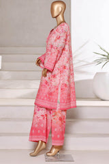 Bin Saeed Stitched 2 Piece Co Ords Cotton Suit-WC-2402-Pink