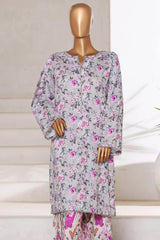 Bin Saeed Stitched 2 Piece Co Ords Cotton Suit-WC-2404-Purple