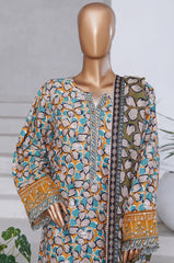 Bin Saeed Stitched 3 Piece Exclusive Emb Chikankari Cotton Collection'2025-WC-2412-Green