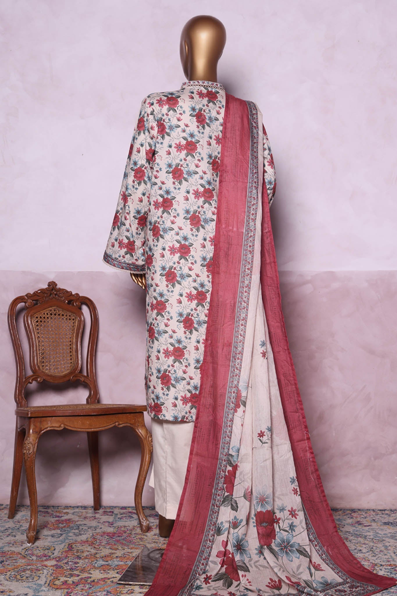 Bin Saeed Stitched 3 Piece Printed Cotton Vol-03 Collection'2025-WC-2413-Skin