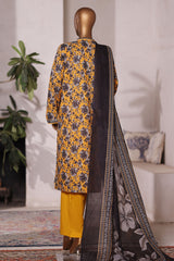Bin Saeed Stitched 3 Piece Printed Cotton Vol-03 Collection'2025-WC-2416-Yellow
