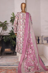 Bin Saeed Stitched 3 Piece Printed Cotton Vol-03 Suit-WC-2417-Skin