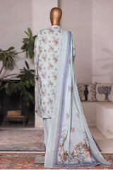 Bin Saeed Stitched 3 Piece Printed Cotton Vol-03 Suit-WC-2418-Ferozi