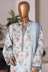 Bin Saeed Stitched 3 Piece Printed Cotton Vol-03 Collection'2025-WC-2418-Ferozi