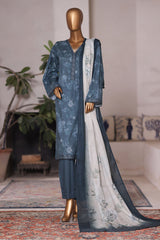 Bin Saeed Stitched 3 Piece Printed Cotton Vol-03 Collection'2025-WC-2419-Blue