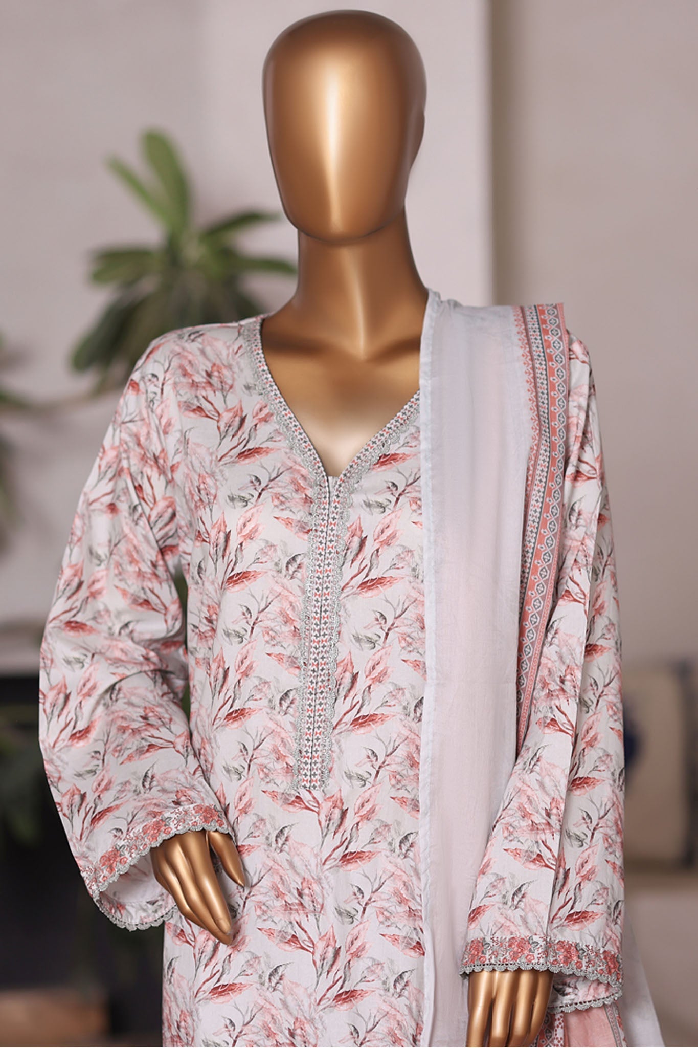 Bin Saeed Stitched 3 Piece Printed Cotton Vol-03 Collection'2025-WC-2421-White