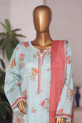 Bin Saeed Stitched 3 Piece Printed Cotton Vol-03 Collection'2025-WC-2422-Light Green