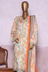Bin Saeed Stitched 3 Piece Printed Cotton Vol-03 Collection'2025-WC-2427-Orange