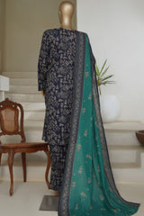 Bin Saeed Stitched 3 Piece Printed Lawn Suit-NSM-2428-Blue