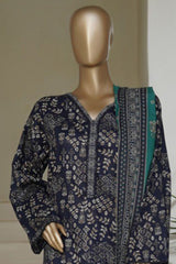 Bin Saeed Stitched 3 Piece Printed Lawn Suit-NSM-2428-Blue