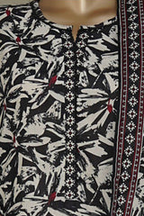 Bin Saeed Stitched 3 Piece Printed Lawn Suit-NSM-2432-Black