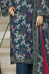 Bin Saeed Stitched 3 Piece Printed Lawn Suit-NSM-2434-Blue