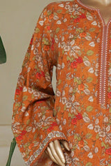 Bin Saeed Stitched 3 Piece Printed Lawn Suit-NSM-2438-Mustard
