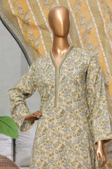 Bin Saeed Stitched 3 Piece Printed Lawn Collection'2025-NSM-2443-Lemon