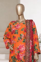 Sada Bahar Stitched 3 Piece Printed Cambric Vol-01 Suit-244-ORANGE