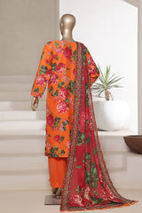 Sada Bahar Stitched 3 Piece Printed Cambric Vol-01 Suit-244-ORANGE