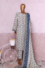 Bin Saeed Stitched 3 Piece Exclusive Printed Khaddar Vol-06 Suit-WK-2458-Skin