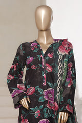 Sada Bahar Stitched 3 Piece Printed Cambric Vol-01 Suit-245-BLACK