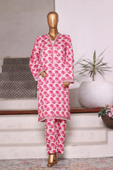 Bin Saeed Stitched 2 Piece Co Ords Cotton Vol-03 Suit-WC-2467-Pink