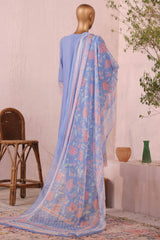 Bin Saeed Stitched 3 Piece Luxury Plain Cotton Collection'2025-LF-2483-Ferozi