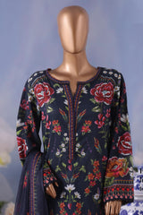 Bin Saeed Stitched 3 Piece Exclusive Printed Cotton Vol-04 Suit-WC-2485-Black